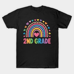 Second Grade Rainbow Girls Boys Teacher Team 2nd Grade Squad T-Shirt
